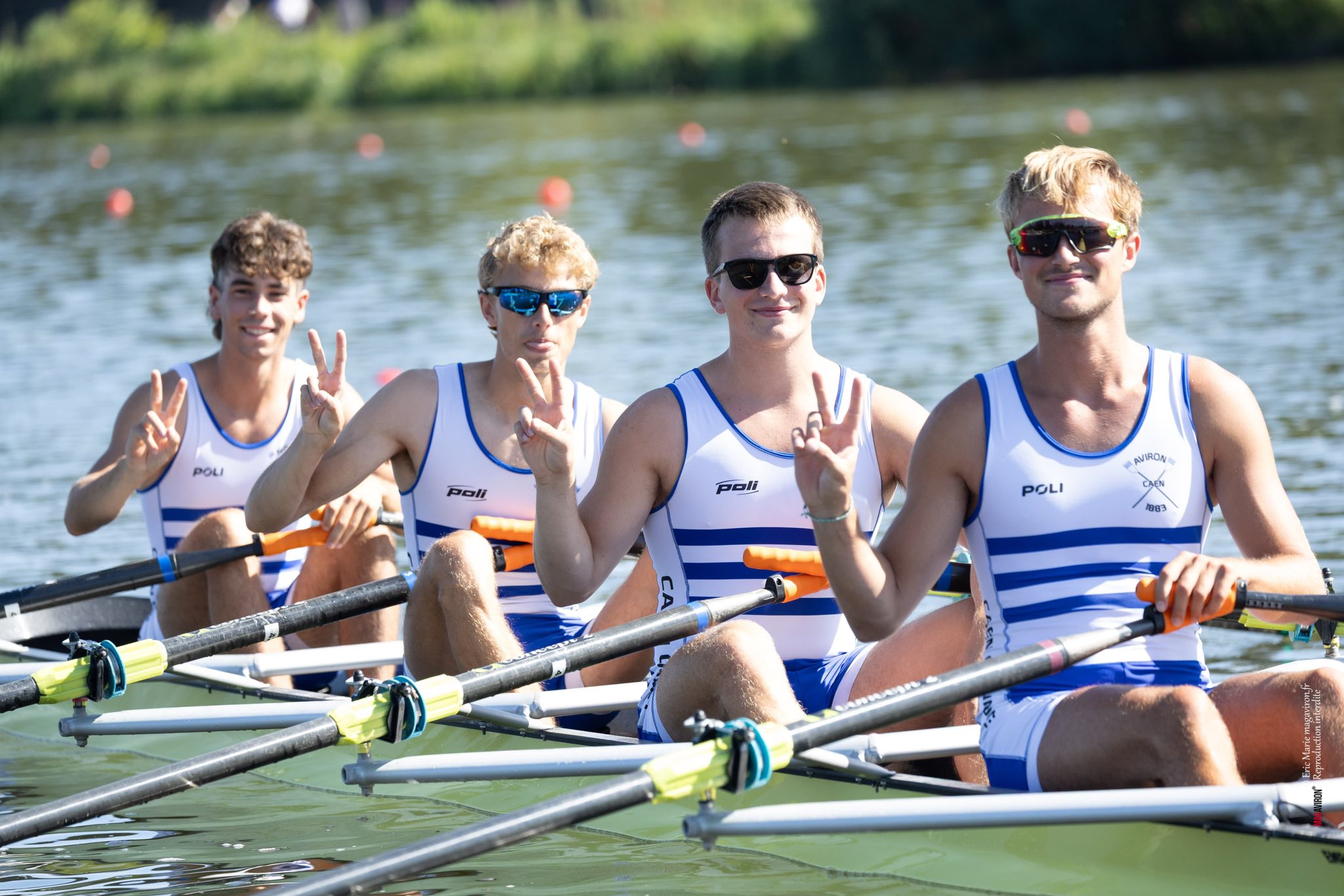 Le 4 x masculin sacré Champion de France aux U23